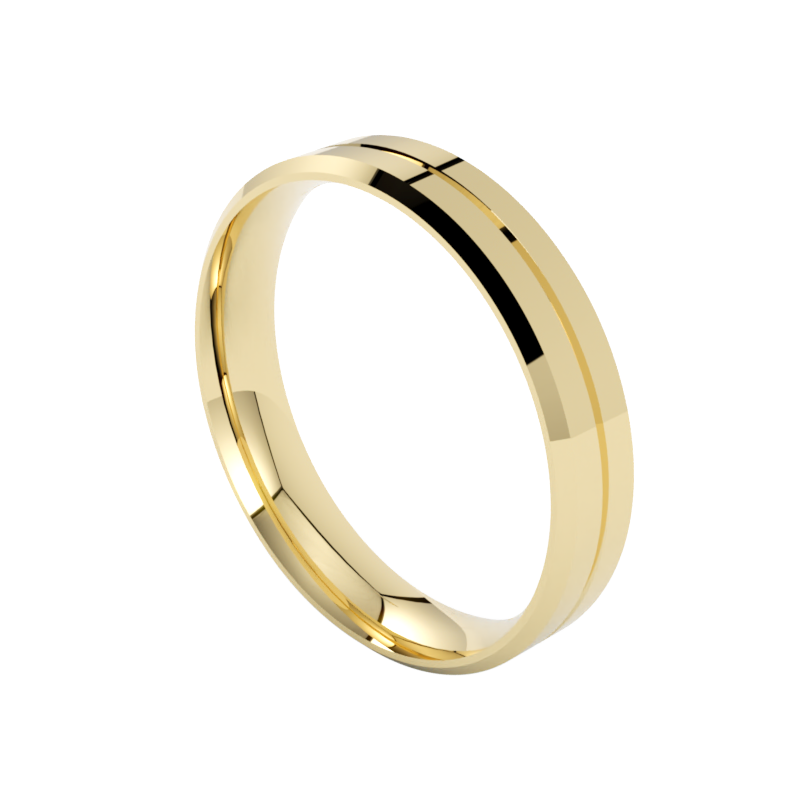 Zgrabne obrączki ślubna z żółtego złota 585